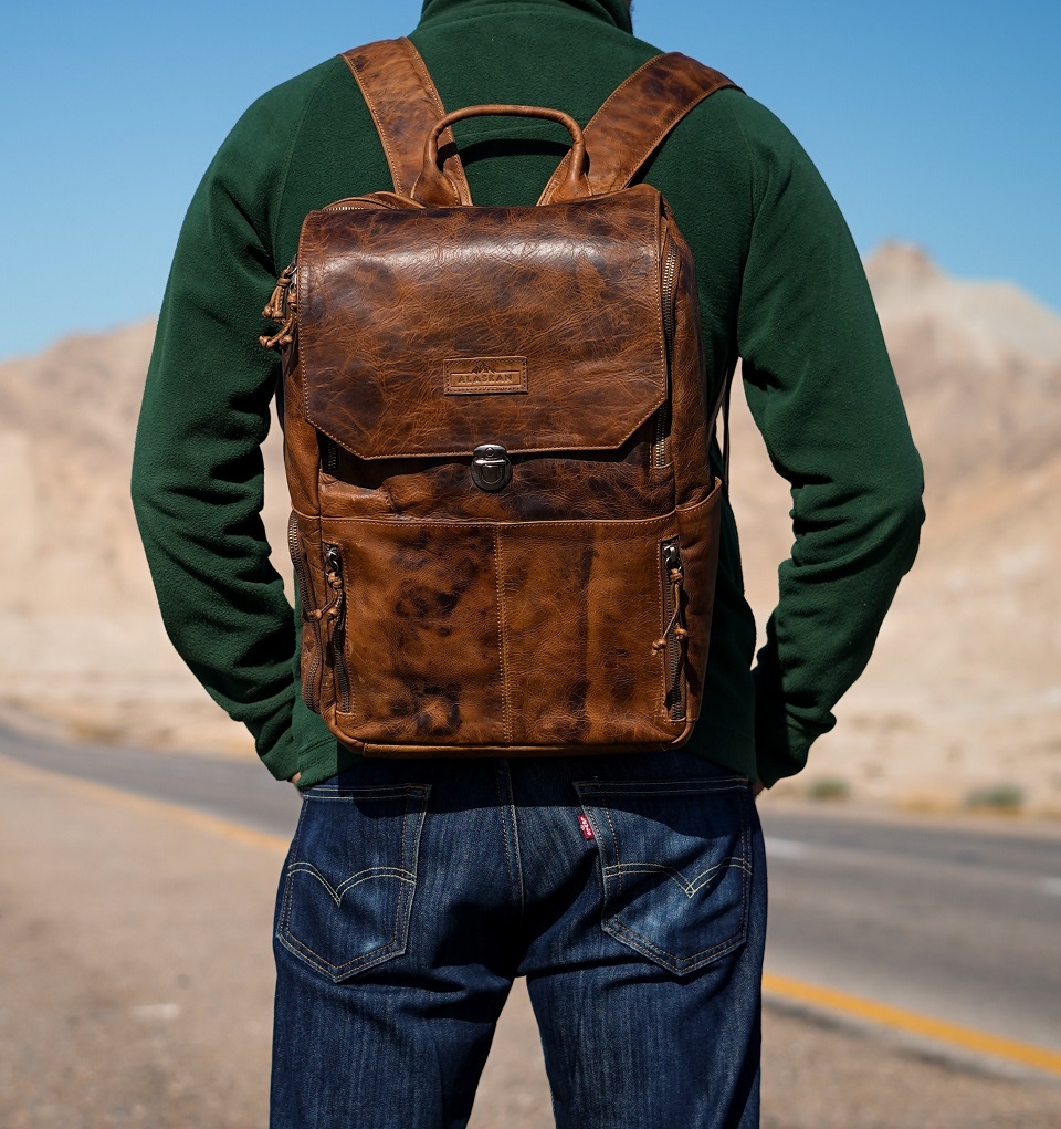 Alzarro Vintage Leather Backpack